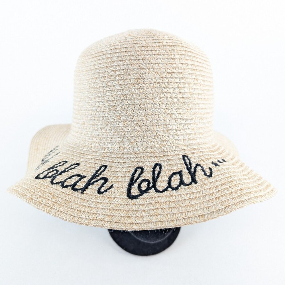 Lauren Conrad Scalloped Straw Floppy Sun Hat Summer Beach Vacation - Blah Blah!